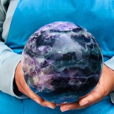 7.39LB Natural Fluorite Ball Crystal Sphere Specimen Mineral Energy Healing picture