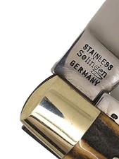 Bulldog Brand Stag Trapper Solingen Stainless Used picture