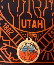 Garfield County, Utah Souvenir Bandana W/Vintage Souvenir Ornament Hanging Tag picture