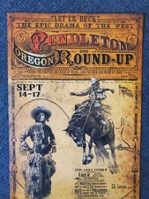 Pendleton Round Up Rodeo poster western Art Bob Coronato Oregon Jackson Sundown picture