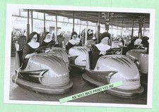 Found PHOTO of Funny Catholic Sister Nun Racing Bumper Cars Odd & Strange picture
