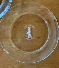 Vintage Pair Stratton Mountain Country Club 8” Glass Plates Vermont Arcoroc picture