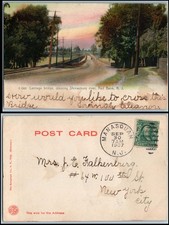 1907 Red Bank NJ Carriage Bridge Shrewsbury River Postcard Rotograph Manasquan picture