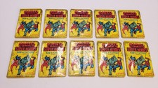 10 Vintage 1980 Marvel Comics Super Heroes Rub-A-Tattoo Pack Cards Unopened  picture