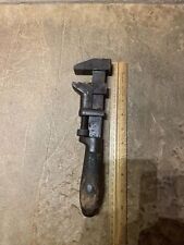Antique Coes Wrench Co Wood Handle Pipe Monkey Wrench 10.5 Inch picture