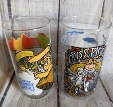 Vintage 1981 McDonald’s Great Muppet Caper Glasses Lot of 2 Miss Piggy picture
