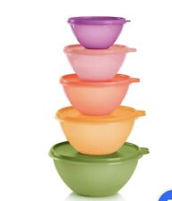 Tupperware Classic Vintage Wonderlier Mixing Bowl Set of 5 New picture