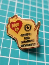 Vtg American Legion Auxiliary Wisconsin Gold Tone Lapel Pin picture
