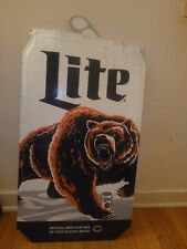Chicago Bears Miller Lite Metal Tin Beer Can Sign Aprx 20×37in NFL  picture