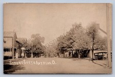 J87/ Antrim Ohio RPPC Postcard c1910 Guernsey County Street Scene Store 170 picture