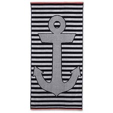 Stripe Anchor Beach Pool Towel in Blue 72