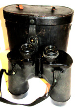 WWII M17 A1 7x50 US ARMY BINOCULARS WITH NECK STRAP & LEATHER CASE CLEAR VIEW picture