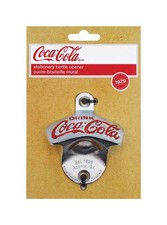 TableCraft Coca-Cola Galvanized Silver Cast Metal Manual Wall Mount Bottle Opene picture