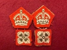 c. WW2 Original British Australian LIEUTENANT COLONEL Officer Rank Patches picture