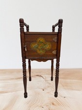 Antique Cushman Mahogany Humidor Cabinet Table Early 20th Century Smoking Stand picture