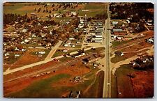 Remer Minnesota~Aerial View~Main Street~1950s Postcard picture