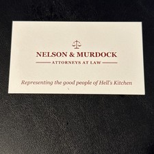 Marvel's Daredevil Business Card Nelson & Murdock Netflix Promo picture