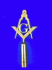 Lodge Masters Top Rod for Masonic Ceremonies Golden Finished picture