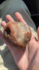 WHOLE LAKE SUPERIOR AGATE 12.54Oz BANDED AGATE RED, WHITE, YELLOW, QUARTZ picture