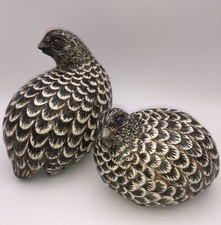Artisan Resting Quails, 2 Well Crafted, Brown Tones, Amazing Facial Expressions picture
