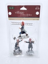 Lemax Carole Towne collection, set of 3, TO THE RESCUE, 2000, #215307 RARE picture