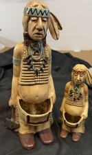 VTG 1980 Sittre Ceramic Native American Indian Cactus Planter Southwestern Lot 2 picture