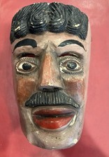 Vintage GUATEMALAN / MEXICAN Dance Mask - Hand Carved / Painted ANTIQUE picture