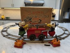 Vintage Lionel Walt Disney #1100 Mickey Mouse Wind Up Hand Car w/ Tracks and Box picture