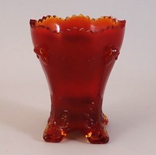 Boyd Amberina Colonial Drape Toothpick Holder 2 5/8