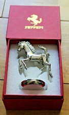 Silver Plated Ferrari Prancing Horse Mascot Emblem Statue Scuderia F1 Cavallino picture