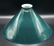 Antique Emeralite Green Cased Glass Desk Harvard Student Lamp 10” X 2 1/4” Shade picture