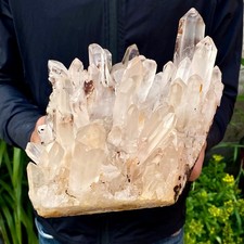 10.25LB Large Natural White Clear Quartz Crystal Cluster Rough Healing Specimen picture