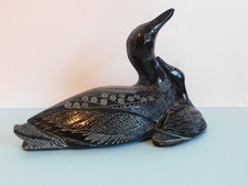 Aardik Collection Soapstone Canadian Loon & Baby Figurine picture