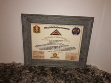 56TH FIELD ARTILLERY COMMAND / BRIGADE - COA / (COMMEMORATIVE CERTIFICATE) picture