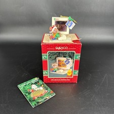 Enesco Treasury Christmas Ornaments Yule Log-on for Christmas Cheer 1995 Mouse picture