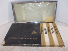 Vintage Award License Plate Chrome Frame Aves Mfg. Los Angles California Hot Rod picture