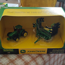John Deere 1/64 8220 Tractor w/ 1990 CCS Air Seeder Die-Cast Metal Toy picture