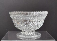 Vintage Anchor Hocking Wexford Clear Glass Candy Dish No Lid Diamond 4 1/8
