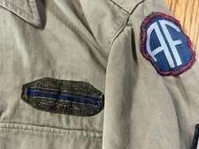 WWII Theater  Made Allied Forces and Combat Infantryman Patches on Shirt picture