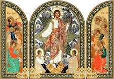 The Resurrection of Christ Seraphim Angels Easter Orthodox Icon Triptych 5.5 In picture