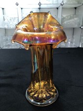 Marigold Morning Glory by Imperial Glass - Vintage Carnival Glass Vase picture