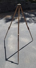 Antique Scovill & Adams NY Surveyor Camera Tripod Pat. July 31, 1883 Wood Brass picture