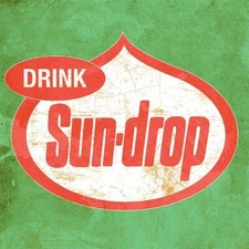 SUNDROP SODA POP VINTAGE STYLE LOGO HEAVY DUTY USA MADE METAL ADVERTISING SIGN picture