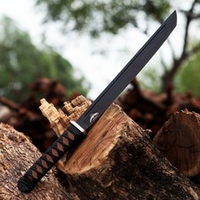 Handmade 15'' Short Katana Sword with Sheath – Razor Sharp 12C27 Steel Blade picture