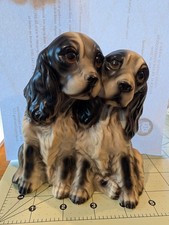 1950s Ceramic Cocker Spaniel Puppies Made In Japan. Excellent Condition picture