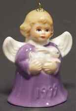 Goebel Angel Bell Ornament Angel With Rabbit-Purple - Boxed 3963696 picture
