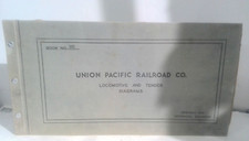 SUPER RARE Union Pacific RR CO Locomotive Tender & Diagrams Blueprints AMERICANA picture