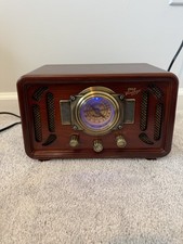 Pyle Retro Bluetooth Radio Speaker - Vintage Style, Wood, USB/SD, AM/FM Tuner picture