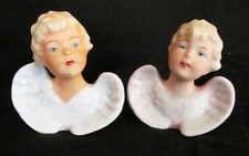 EHI DONATED TO CHARITY: PAIR OF VINTAGE ORLIK GERMANY ANGEL HEAD FIGURINES picture