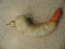 Neiman Marcus Cold Cocktail Shrimp Sugared Glass Christmas Ornament picture